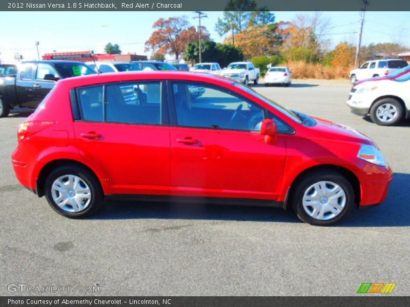 Red Alert / Charcoal 2012 Nissan Versa 1.8 S Hatchback