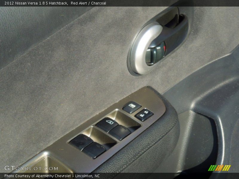 Red Alert / Charcoal 2012 Nissan Versa 1.8 S Hatchback