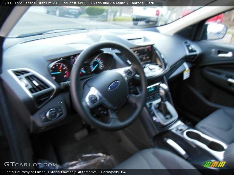 Tuxedo Black Metallic / Charcoal Black 2013 Ford Escape Titanium 2.0L EcoBoost 4WD