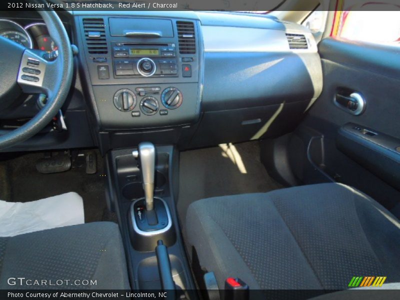 Red Alert / Charcoal 2012 Nissan Versa 1.8 S Hatchback
