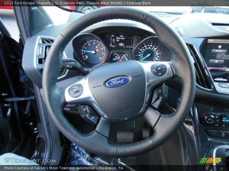 Tuxedo Black Metallic / Charcoal Black 2013 Ford Escape Titanium 2.0L EcoBoost 4WD