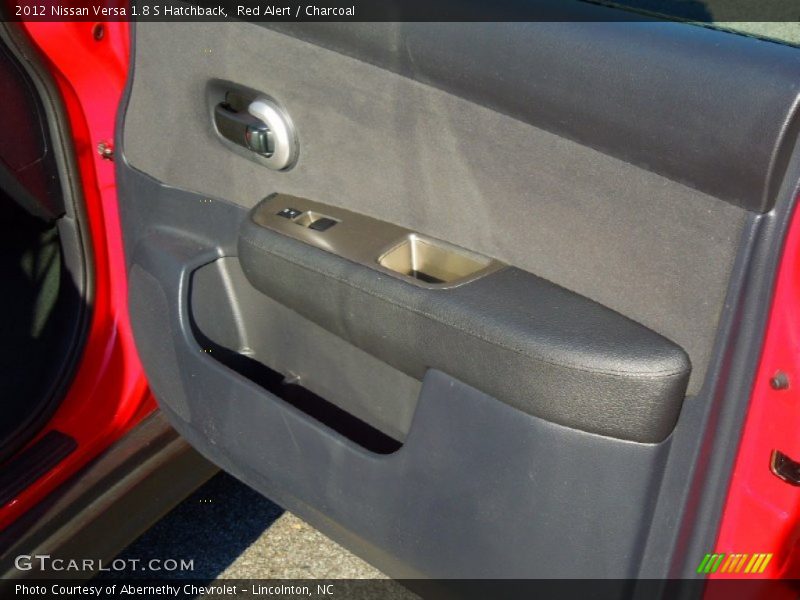 Red Alert / Charcoal 2012 Nissan Versa 1.8 S Hatchback
