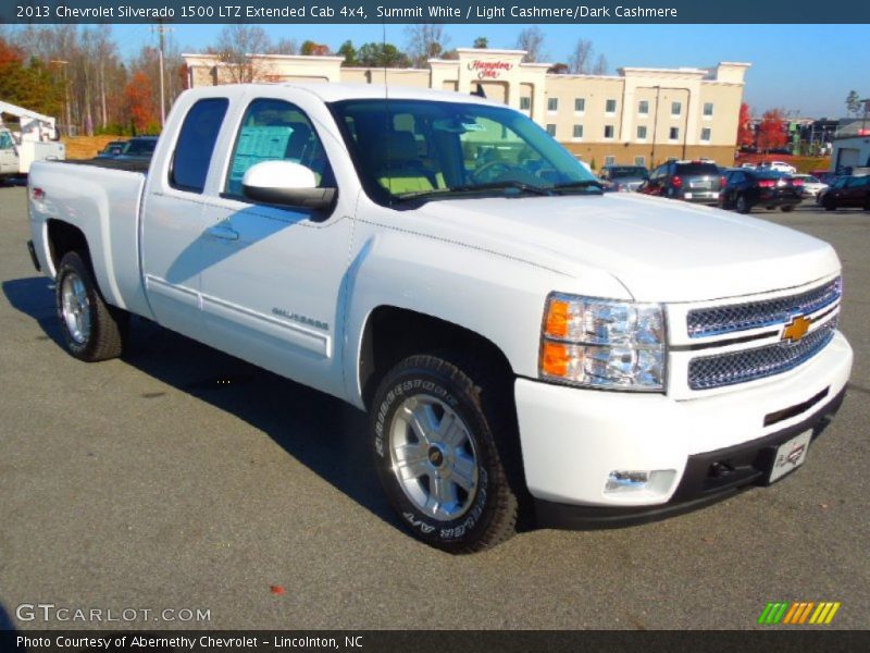 Summit White / Light Cashmere/Dark Cashmere 2013 Chevrolet Silverado 1500 LTZ Extended Cab 4x4