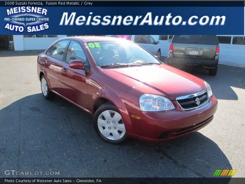 Fusion Red Metallic / Grey 2008 Suzuki Forenza