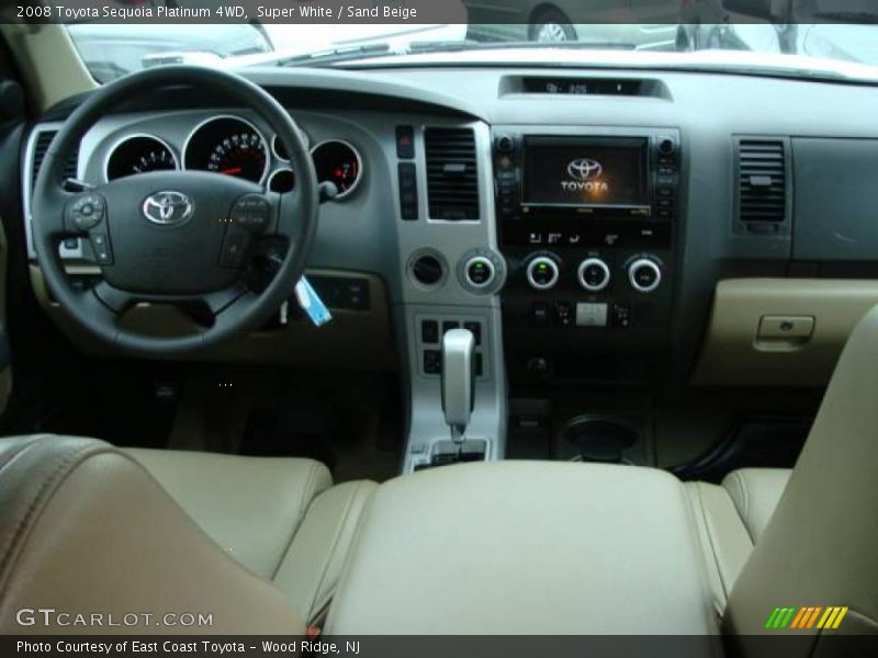 Super White / Sand Beige 2008 Toyota Sequoia Platinum 4WD