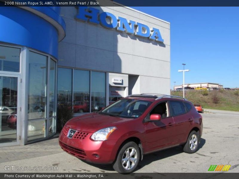 Venom Red Pearl / Black 2008 Nissan Rogue SL AWD