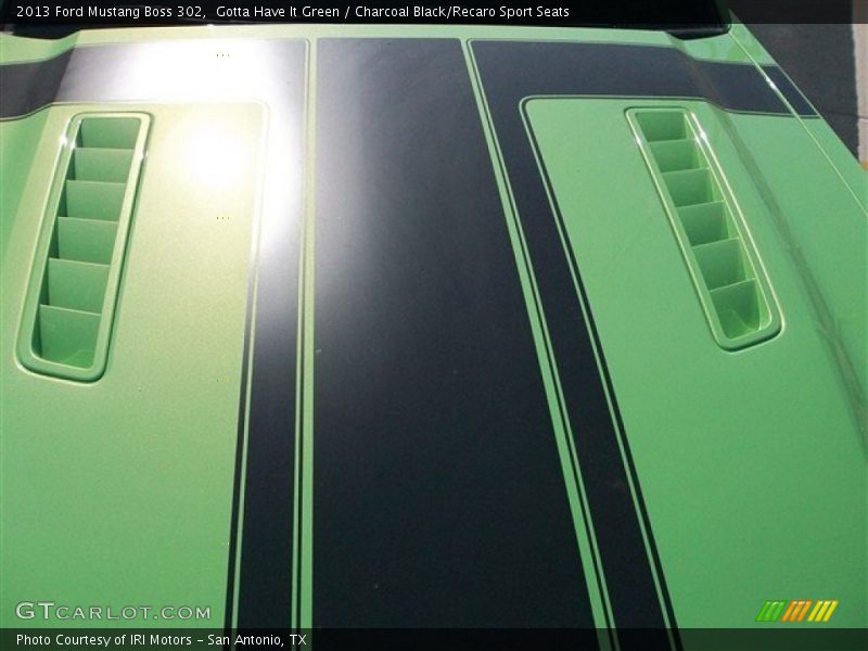 Gotta Have It Green / Charcoal Black/Recaro Sport Seats 2013 Ford Mustang Boss 302