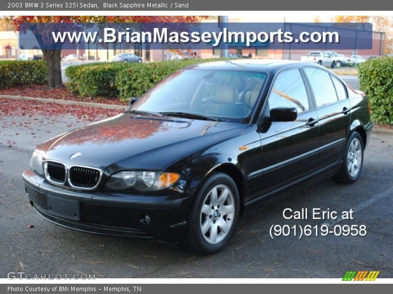 Black Sapphire Metallic / Sand 2003 BMW 3 Series 325i Sedan
