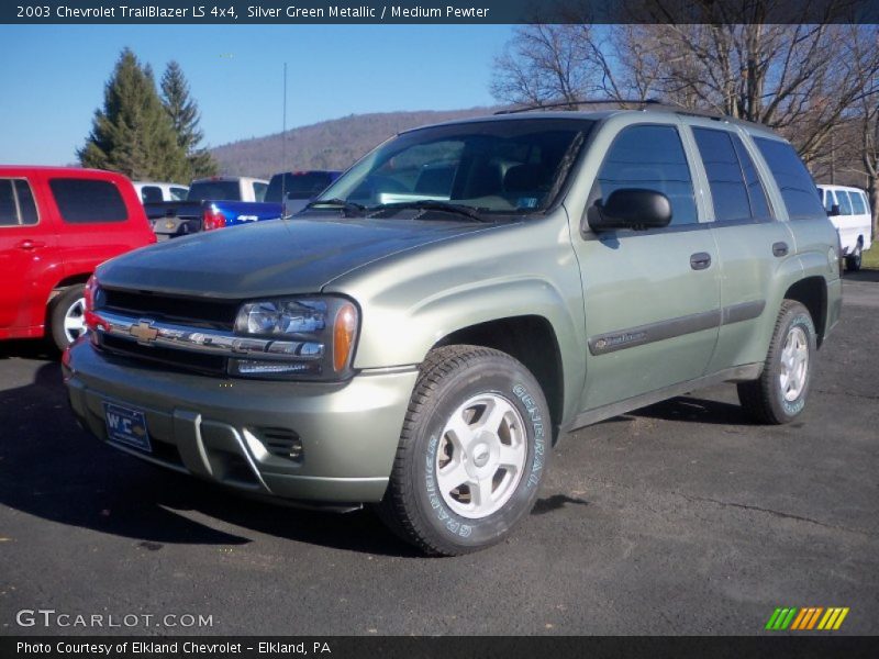 Silver Green Metallic / Medium Pewter 2003 Chevrolet TrailBlazer LS 4x4