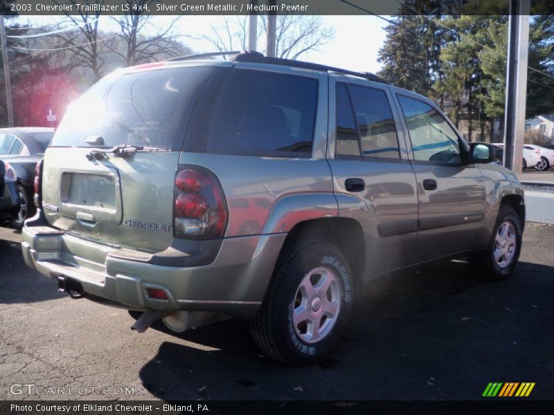 Silver Green Metallic / Medium Pewter 2003 Chevrolet TrailBlazer LS 4x4