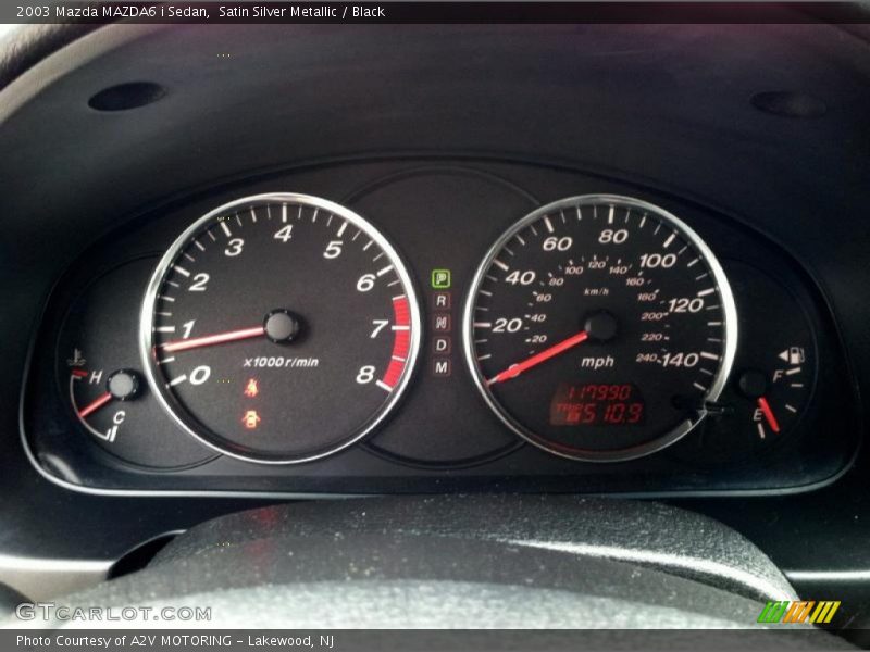 Satin Silver Metallic / Black 2003 Mazda MAZDA6 i Sedan