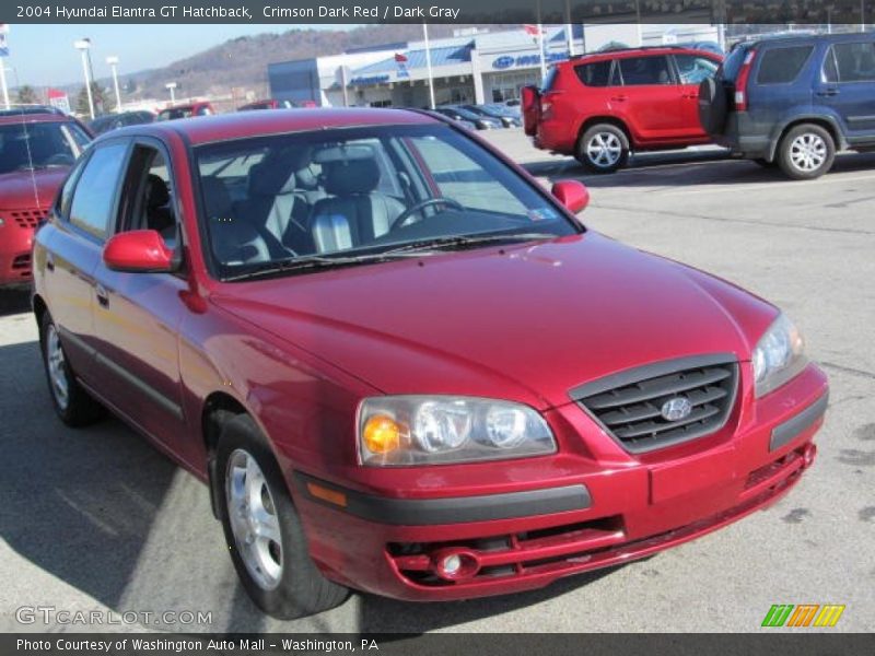 Crimson Dark Red / Dark Gray 2004 Hyundai Elantra GT Hatchback
