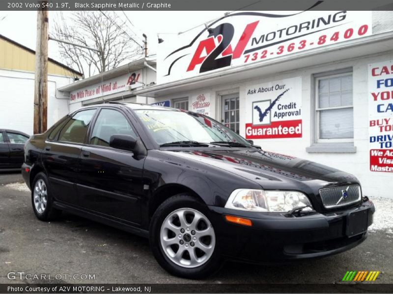 Black Sapphire Metallic / Graphite 2002 Volvo S40 1.9T