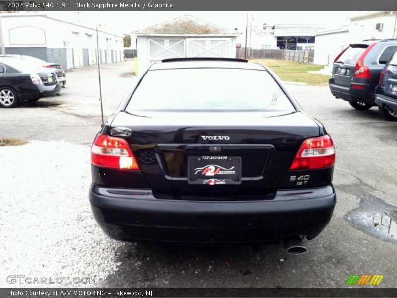 Black Sapphire Metallic / Graphite 2002 Volvo S40 1.9T