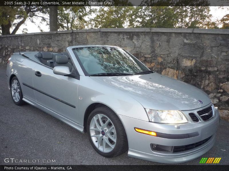 Silver Metallic / Charcoal Gray 2005 Saab 9-3 Aero Convertible