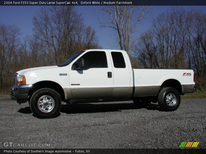 Oxford White / Medium Parchment 2004 Ford F350 Super Duty Lariat SuperCab 4x4