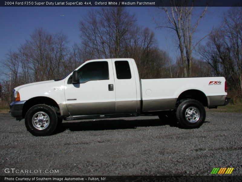 Oxford White / Medium Parchment 2004 Ford F350 Super Duty Lariat SuperCab 4x4