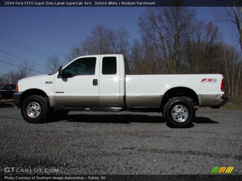 Oxford White / Medium Parchment 2004 Ford F350 Super Duty Lariat SuperCab 4x4