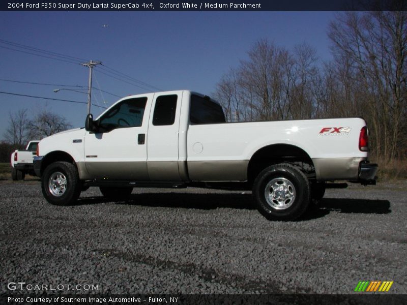 Oxford White / Medium Parchment 2004 Ford F350 Super Duty Lariat SuperCab 4x4
