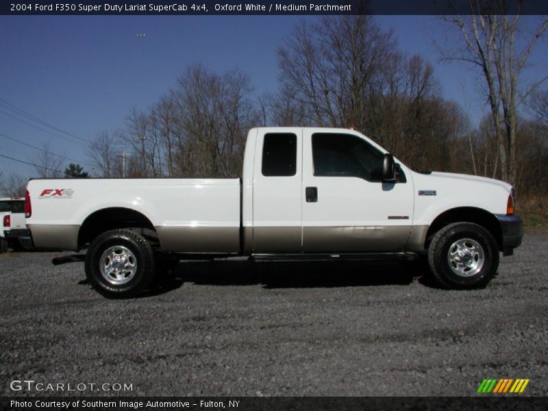 Oxford White / Medium Parchment 2004 Ford F350 Super Duty Lariat SuperCab 4x4