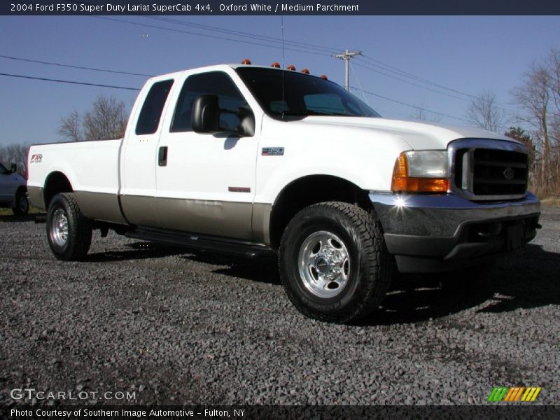 Oxford White / Medium Parchment 2004 Ford F350 Super Duty Lariat SuperCab 4x4