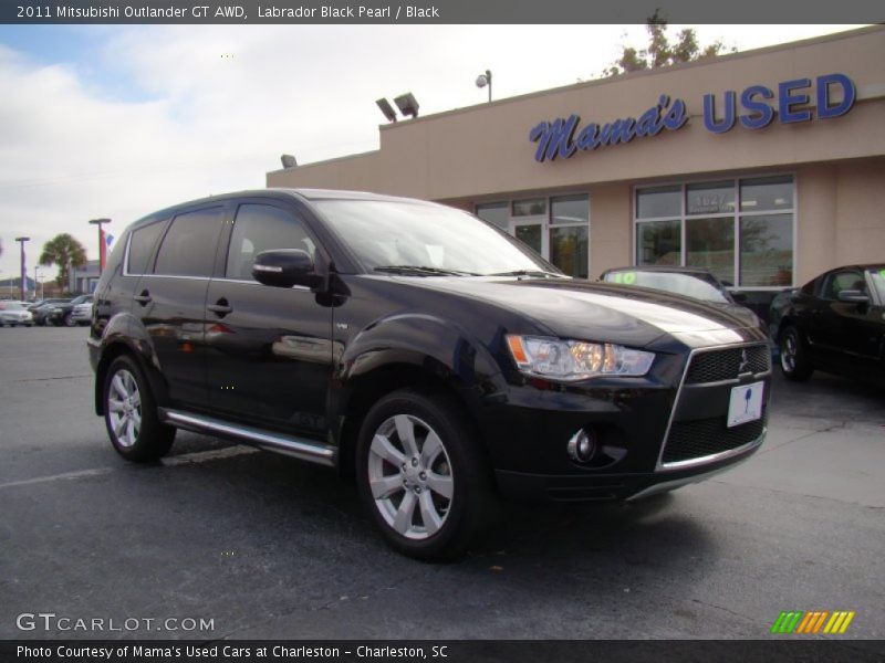 Labrador Black Pearl / Black 2011 Mitsubishi Outlander GT AWD