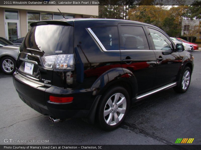 Labrador Black Pearl / Black 2011 Mitsubishi Outlander GT AWD