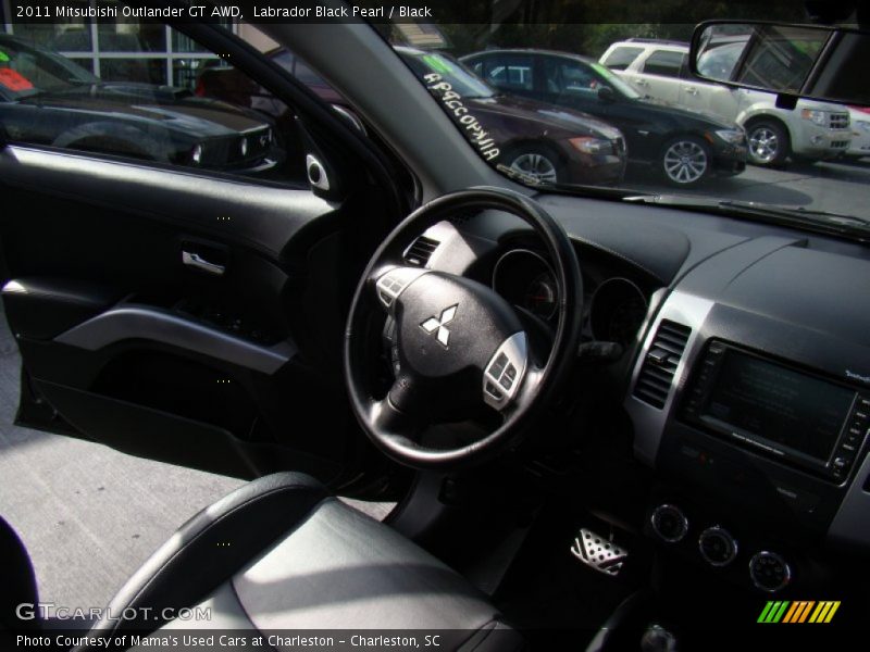 Labrador Black Pearl / Black 2011 Mitsubishi Outlander GT AWD