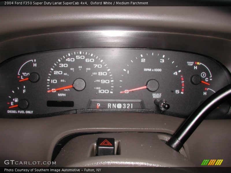 Oxford White / Medium Parchment 2004 Ford F350 Super Duty Lariat SuperCab 4x4