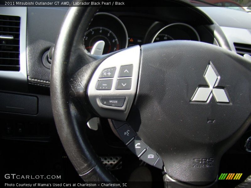 Labrador Black Pearl / Black 2011 Mitsubishi Outlander GT AWD