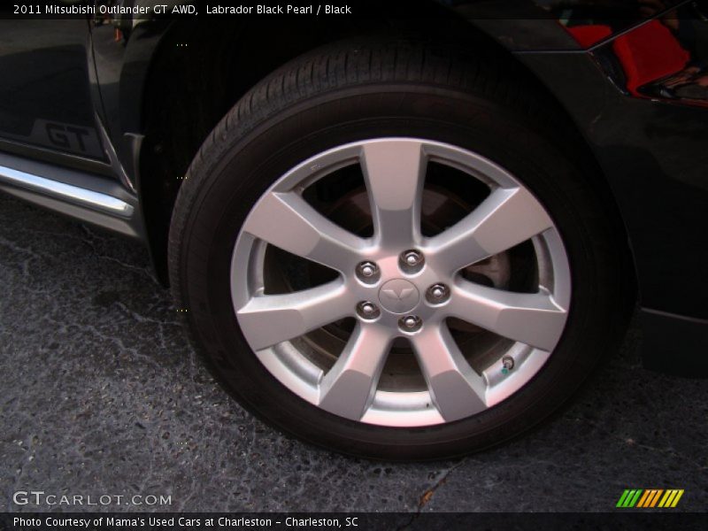 Labrador Black Pearl / Black 2011 Mitsubishi Outlander GT AWD