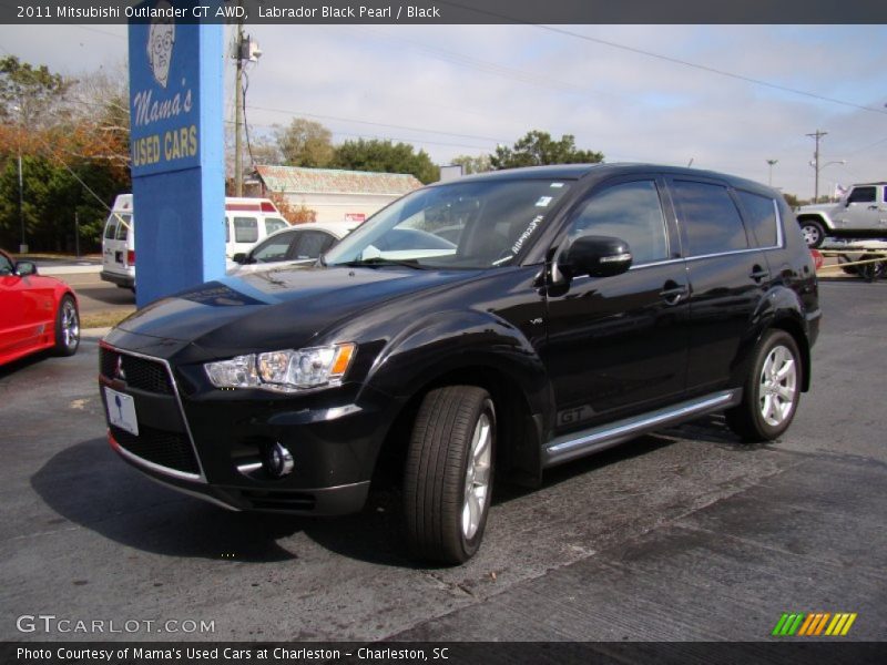 Labrador Black Pearl / Black 2011 Mitsubishi Outlander GT AWD
