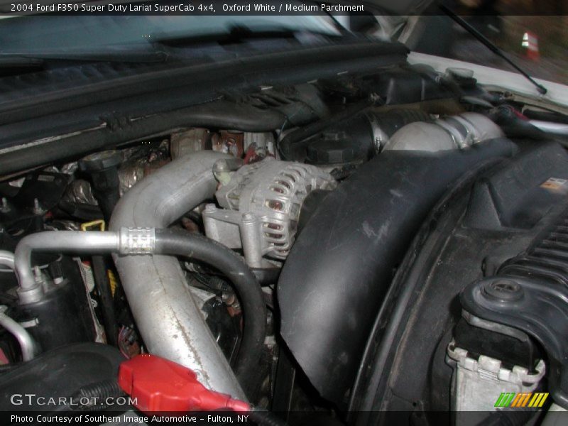 Oxford White / Medium Parchment 2004 Ford F350 Super Duty Lariat SuperCab 4x4