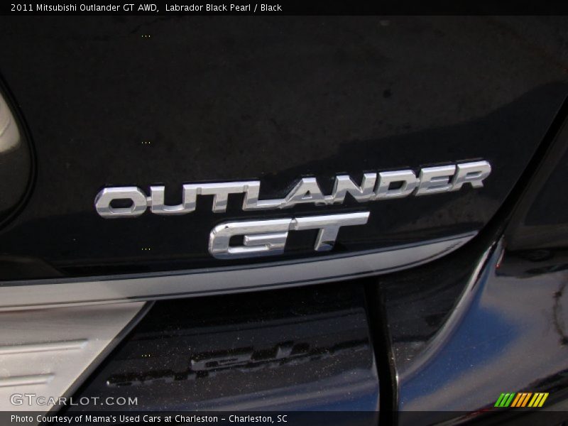 Labrador Black Pearl / Black 2011 Mitsubishi Outlander GT AWD