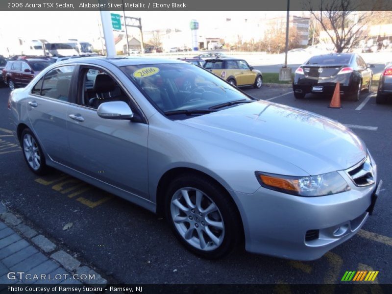 Alabaster Silver Metallic / Ebony Black 2006 Acura TSX Sedan