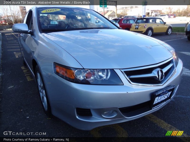 Alabaster Silver Metallic / Ebony Black 2006 Acura TSX Sedan