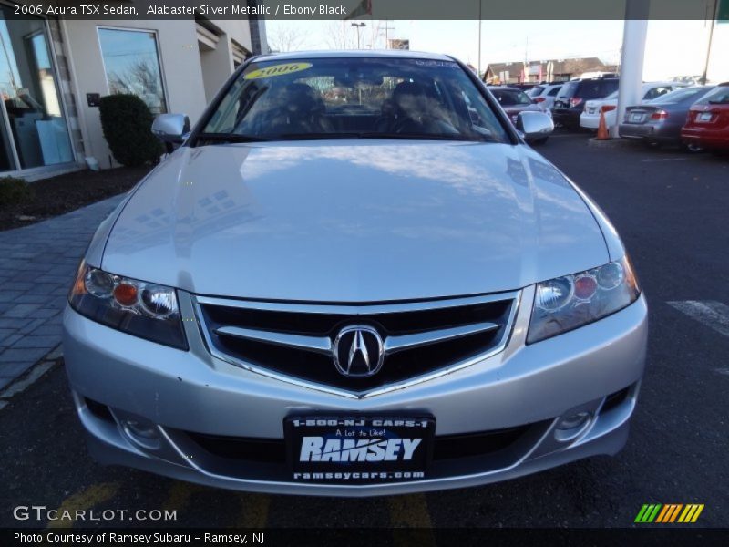 Alabaster Silver Metallic / Ebony Black 2006 Acura TSX Sedan