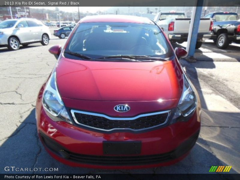Signal Red / Black 2013 Kia Rio EX Sedan