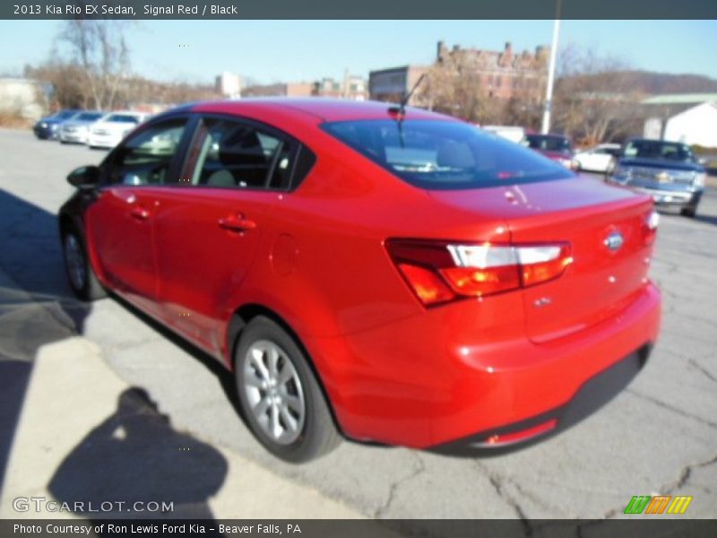 Signal Red / Black 2013 Kia Rio EX Sedan