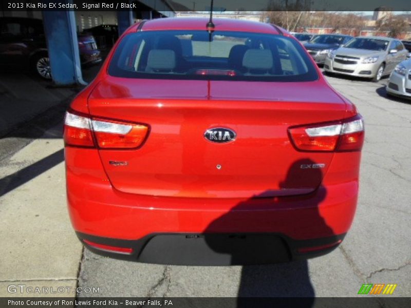 Signal Red / Black 2013 Kia Rio EX Sedan