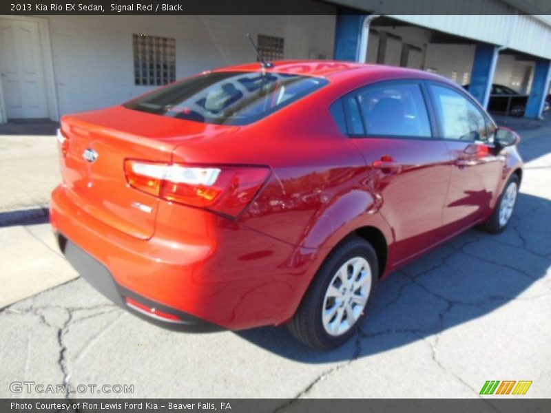 Signal Red / Black 2013 Kia Rio EX Sedan