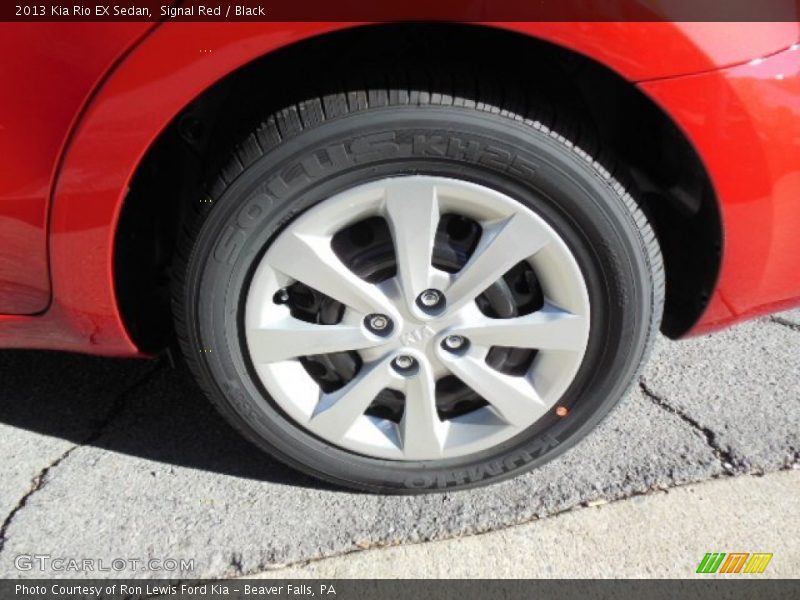 Signal Red / Black 2013 Kia Rio EX Sedan