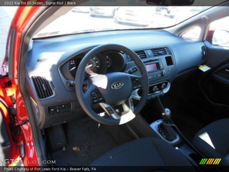 Signal Red / Black 2013 Kia Rio EX Sedan
