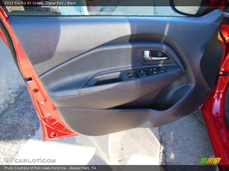 Signal Red / Black 2013 Kia Rio EX Sedan