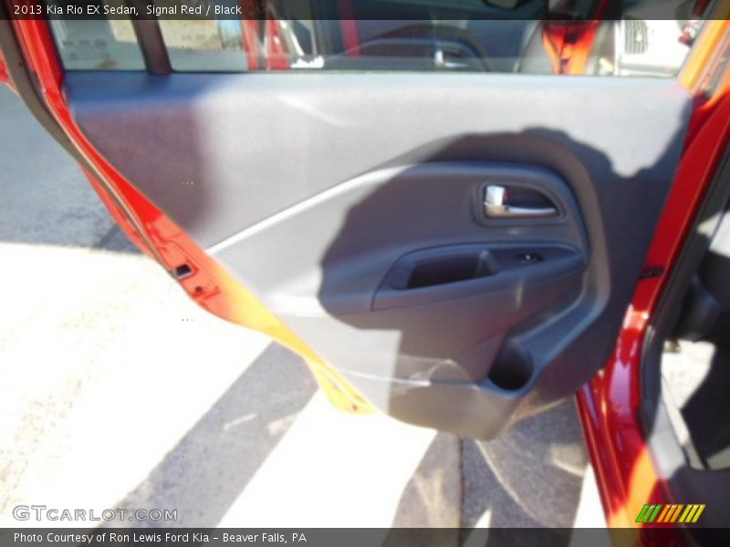 Signal Red / Black 2013 Kia Rio EX Sedan