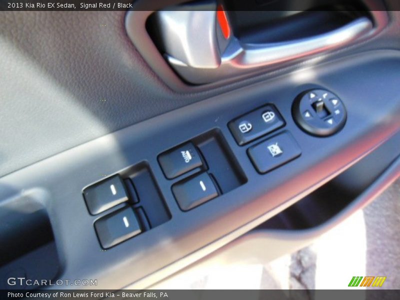 Signal Red / Black 2013 Kia Rio EX Sedan