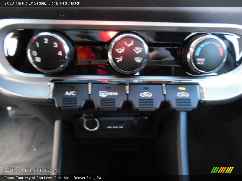 Signal Red / Black 2013 Kia Rio EX Sedan
