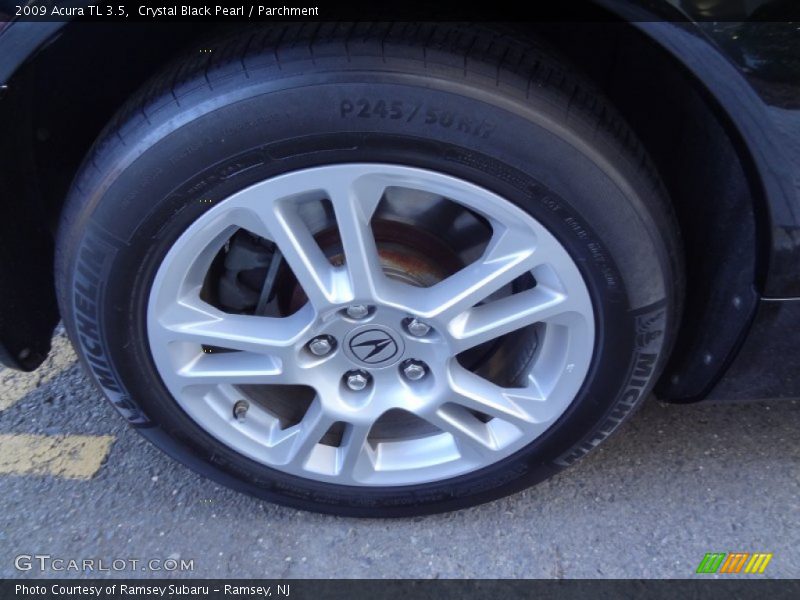Crystal Black Pearl / Parchment 2009 Acura TL 3.5