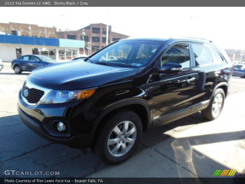 Ebony Black / Gray 2013 Kia Sorento LX AWD