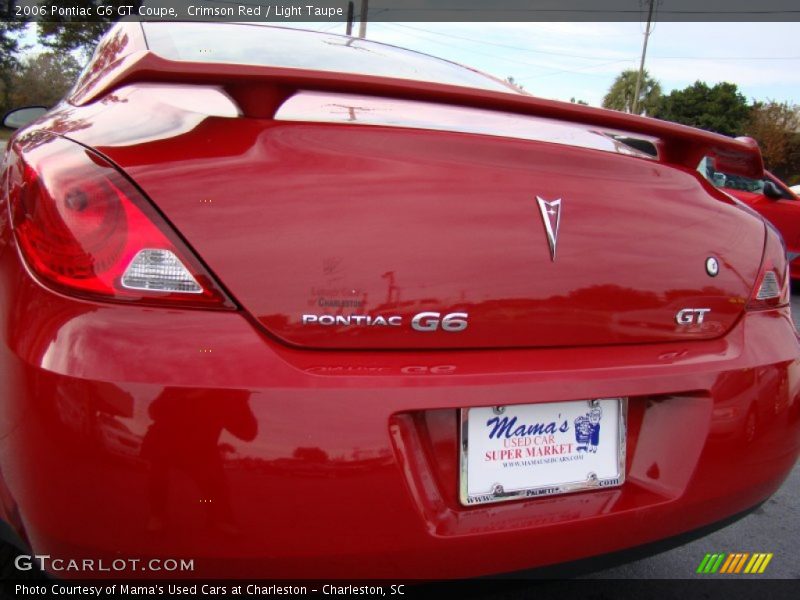 Crimson Red / Light Taupe 2006 Pontiac G6 GT Coupe